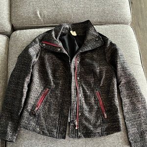 Free People NWT cropped jacket with red detail